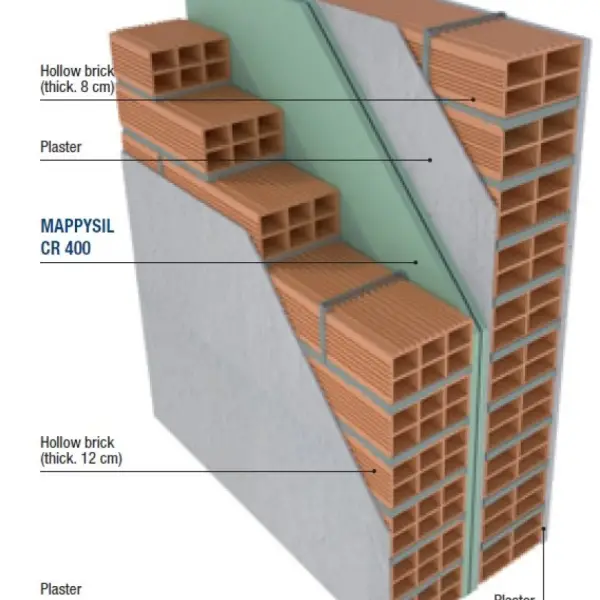 M.Sil CR 400 téglafal hangszigetelés