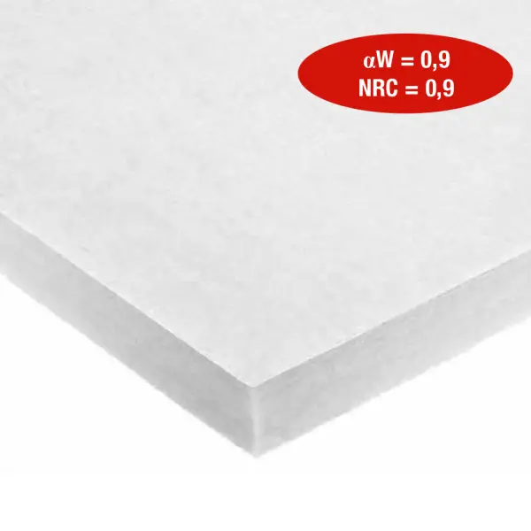 M.FIBER FLAT Fehér hangelnyelő akusztikai panel