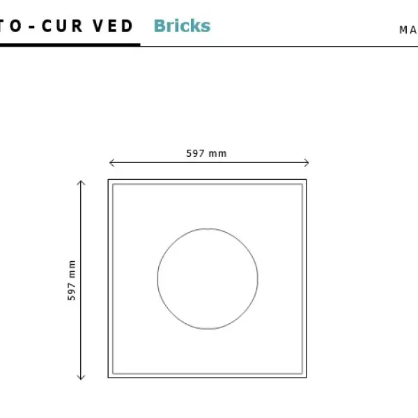 BOMBATO CURVED Bricks mérete