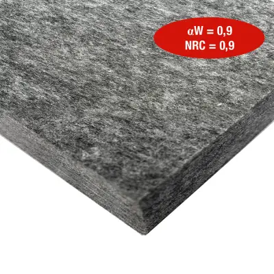 M.FIBER FLAT Szürke Melange hangelnyelő akusztikai panel 